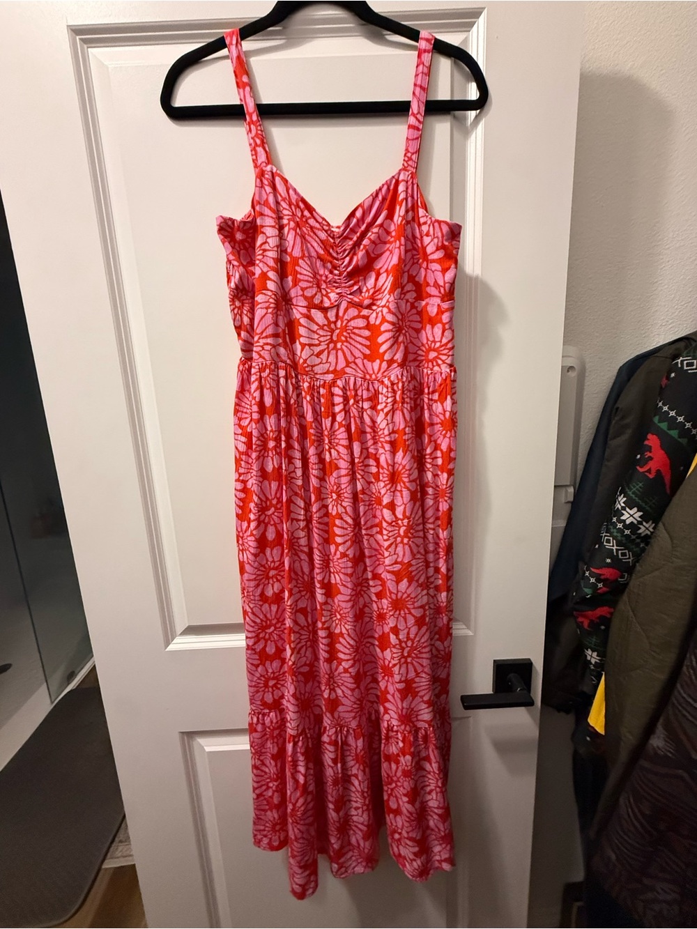 Draper James red and pink floral dress
